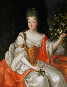 17. yüzyılın sonlarında Louise-Francoise de Bourbon (1673-1743) portresi